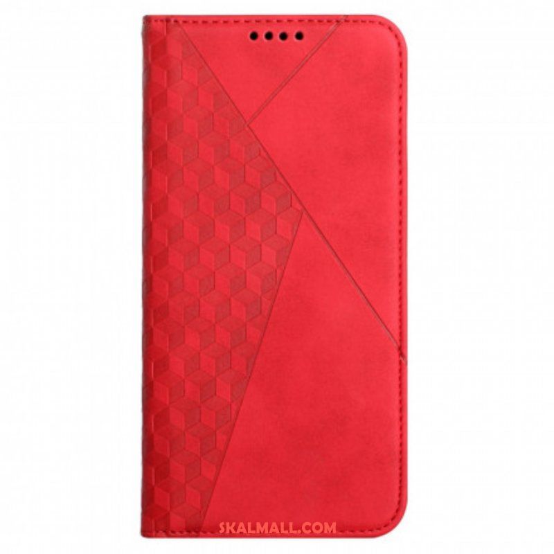 Folio-fodral Oppo A54 5G / A74 5G Läderfodral Cubic Style Skin-touch