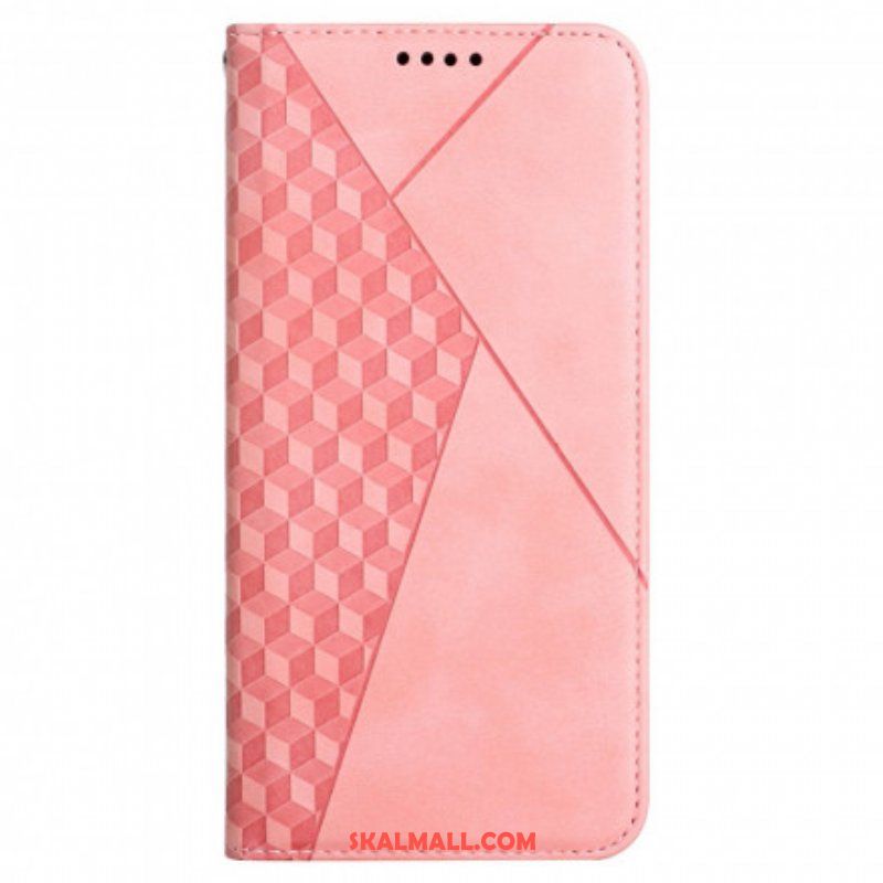 Folio-fodral Oppo A54 5G / A74 5G Läderfodral Cubic Style Skin-touch