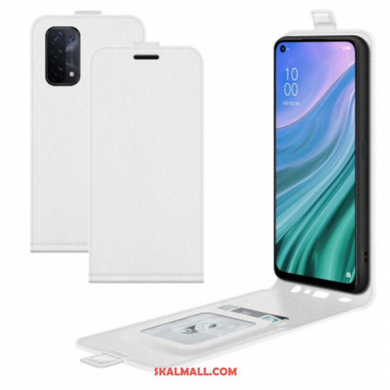 Folio-fodral Oppo A54 5G / A74 5G Läderfodral Vertikal Klaff I Lädereffekt