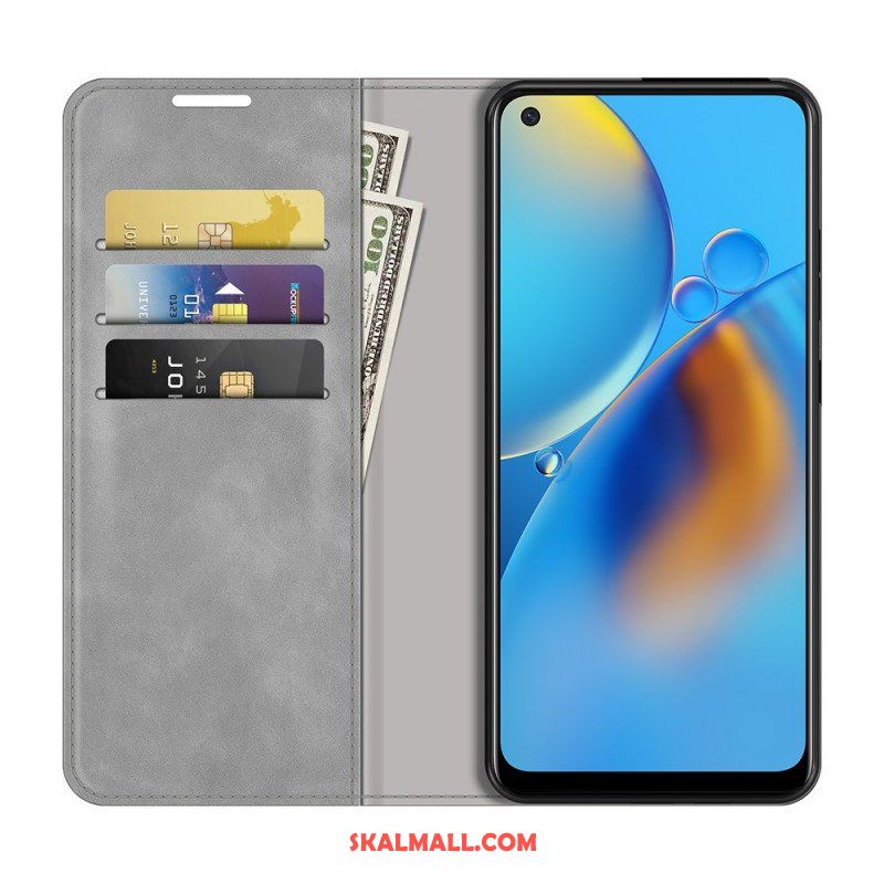 Folio-fodral Oppo A74 4G Läderfodral Hudberöring