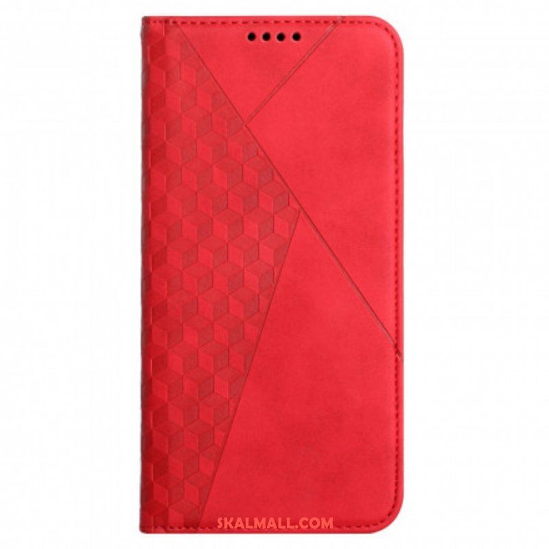 Folio-fodral Oppo A94 5G Läderfodral Cubic Style Skin-touch