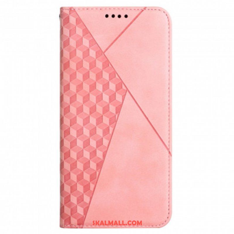 Folio-fodral Oppo A94 5G Läderfodral Cubic Style Skin-touch