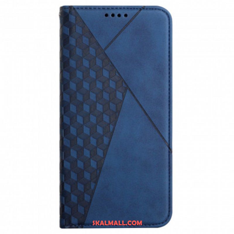 Folio-fodral Oppo A94 5G Läderfodral Cubic Style Skin-touch