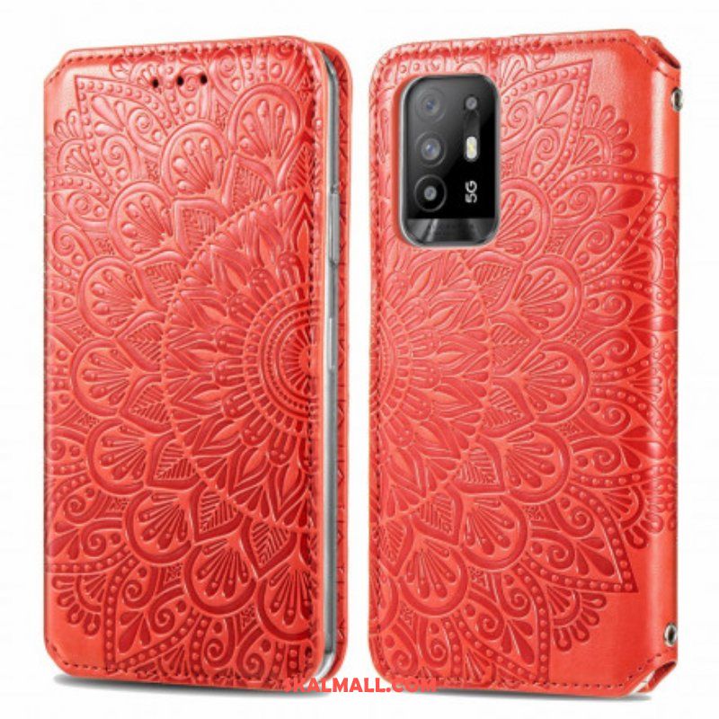 Folio-fodral Oppo A94 5G Läderfodral Mandala