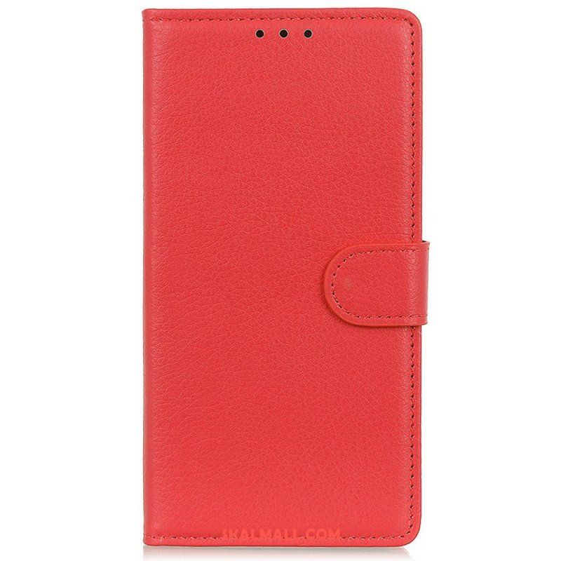 Folio-fodral Oppo Reno 7 Traditionell Litchi-läderstil