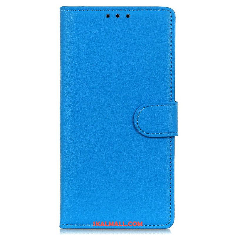 Folio-fodral Oppo Reno 7 Traditionell Litchi-läderstil