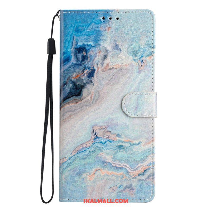 Folio-fodral Oppo Reno 8 Med Kedjar Strip Marmor