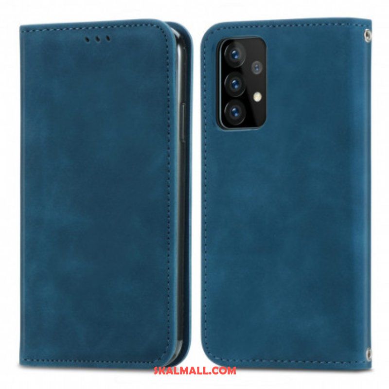 Folio-fodral Samsung Galaxy A52 4G / A52 5G / A52s 5G Läderfodral Chic Lädereffekt