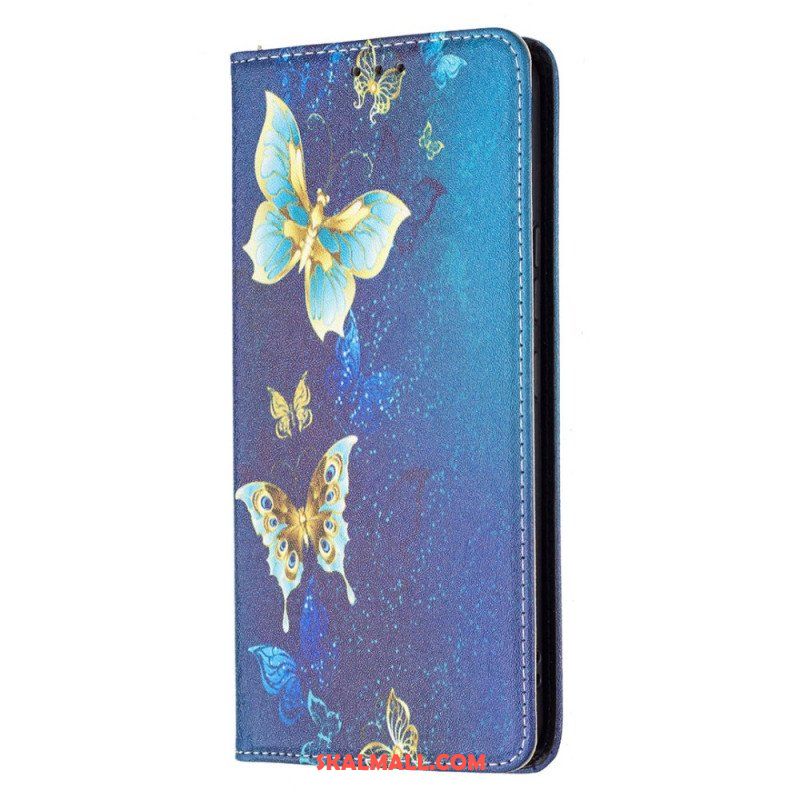 Folio-fodral Samsung Galaxy A53 5G Läderfodral Färgglada Fjärilar
