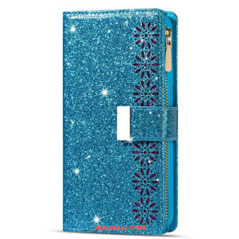 Folio-fodral Samsung Galaxy A54 5G Plånboksfodral Plånbok Med Paljetter