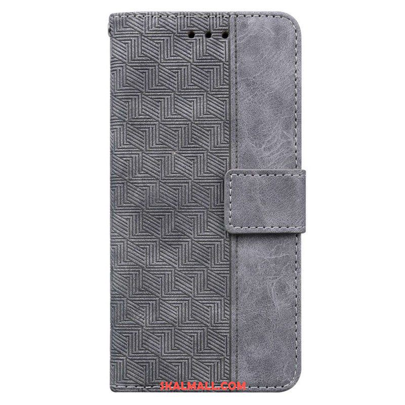 Folio-fodral Samsung Galaxy M13 Med Kedjar Strappy Mönster