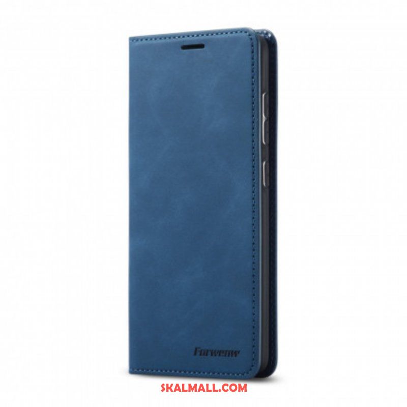 Folio-fodral Samsung Galaxy S21 Plus 5G Läderfodral Forwenw Lädereffekt