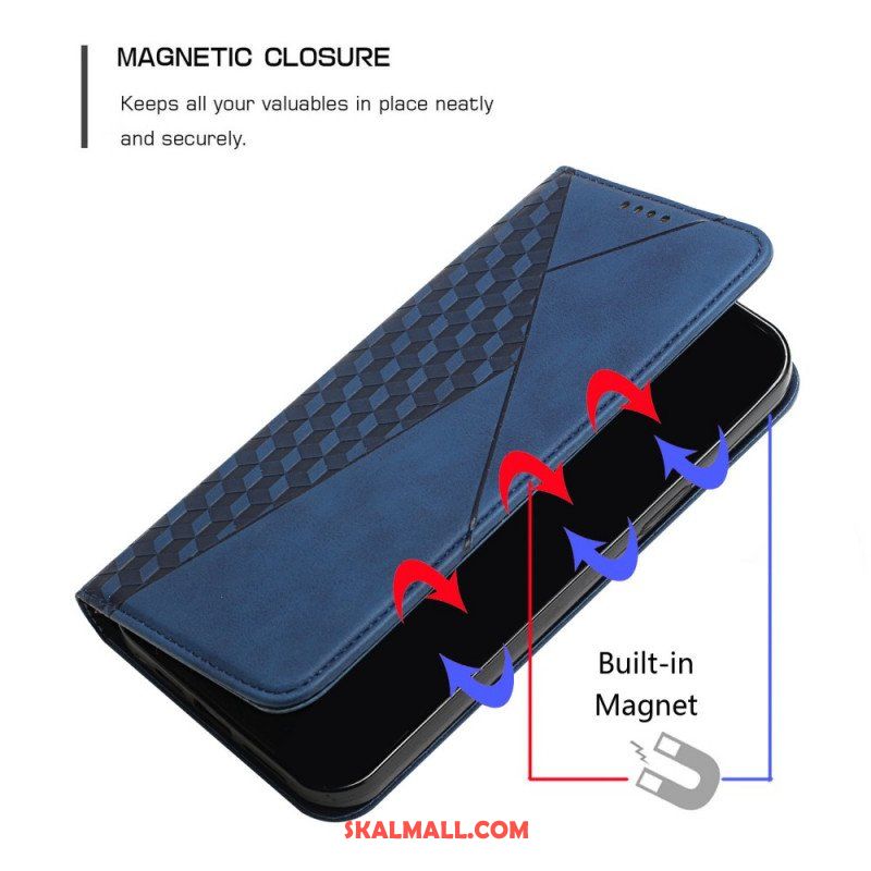 Folio-fodral Samsung Galaxy S21 Ultra 5G Läderfodral Geo Lädereffekt