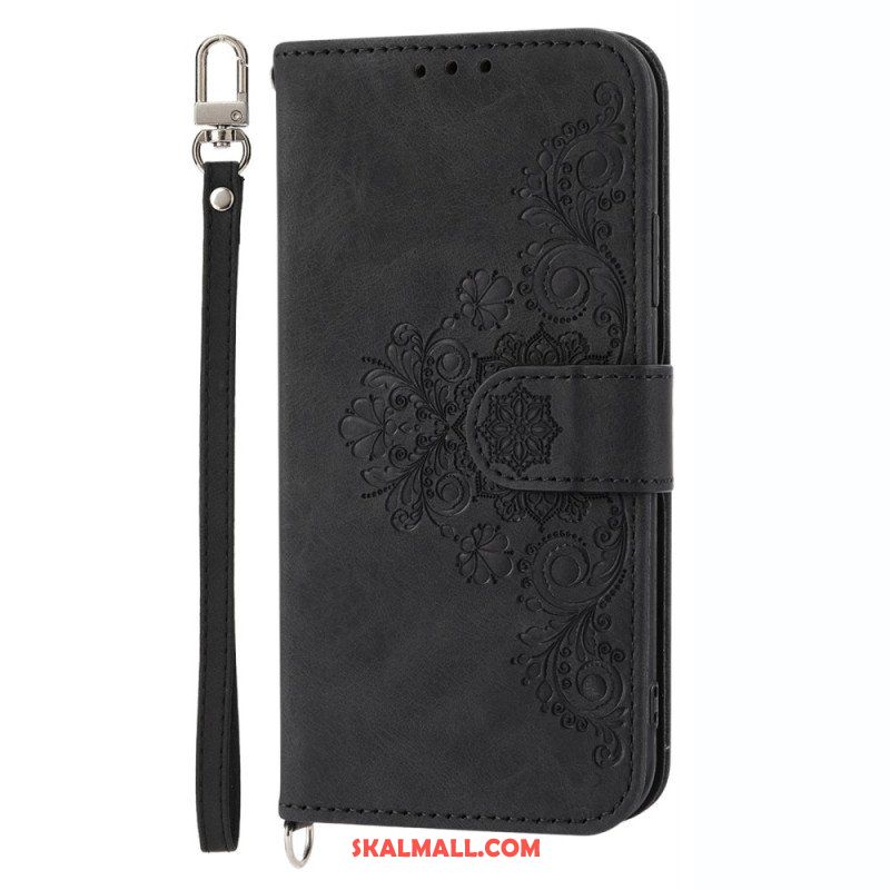 Folio-fodral Samsung Galaxy S23 5G Med Kedjar Strappy Lace Mandala