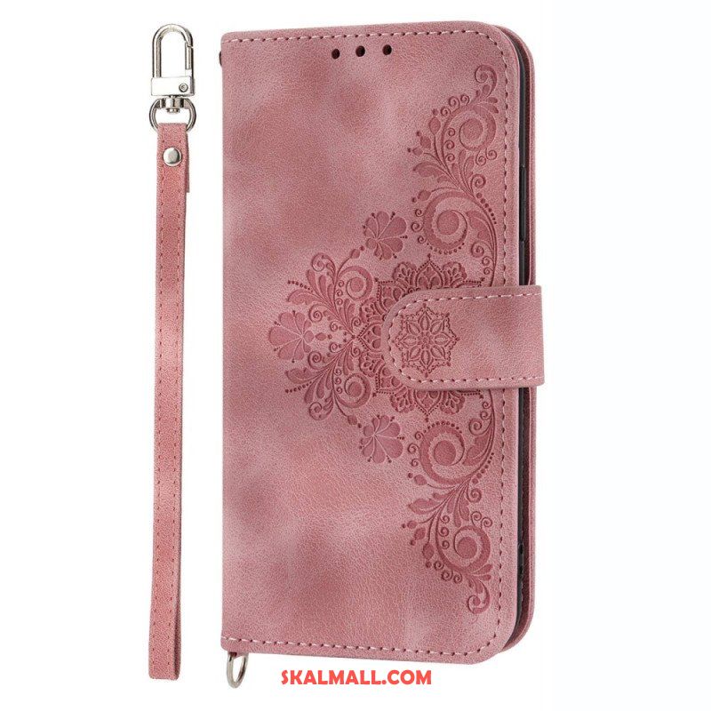 Folio-fodral Samsung Galaxy S23 5G Med Kedjar Strappy Lace Mandala