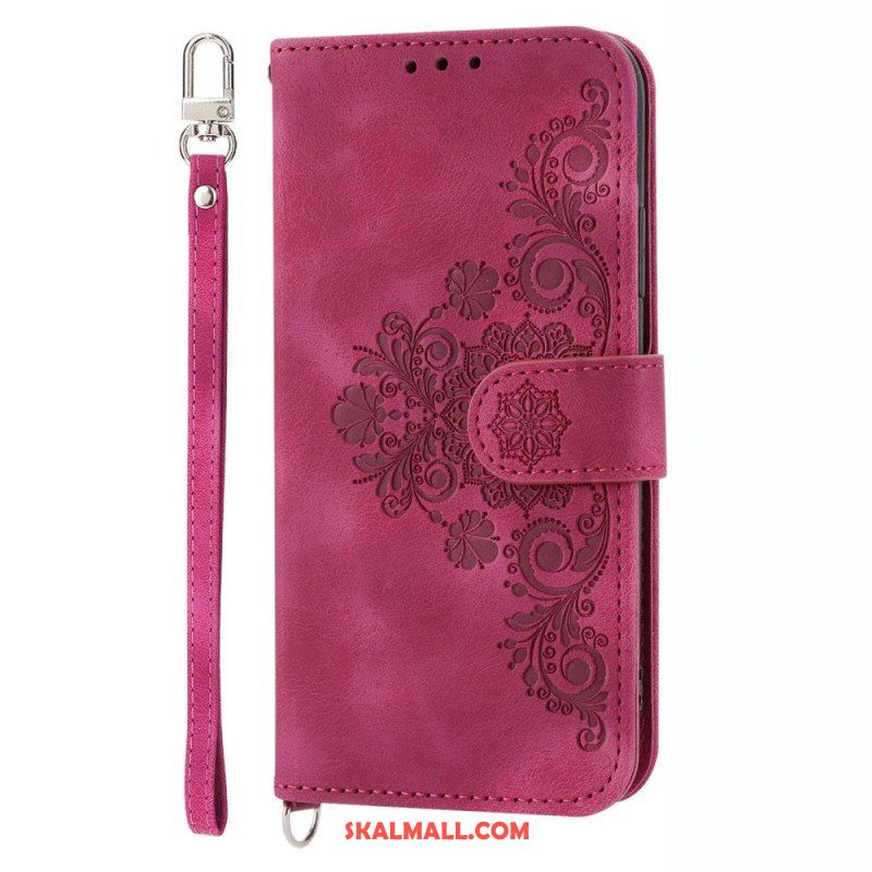 Folio-fodral Samsung Galaxy S23 5G Med Kedjar Strappy Lace Mandala