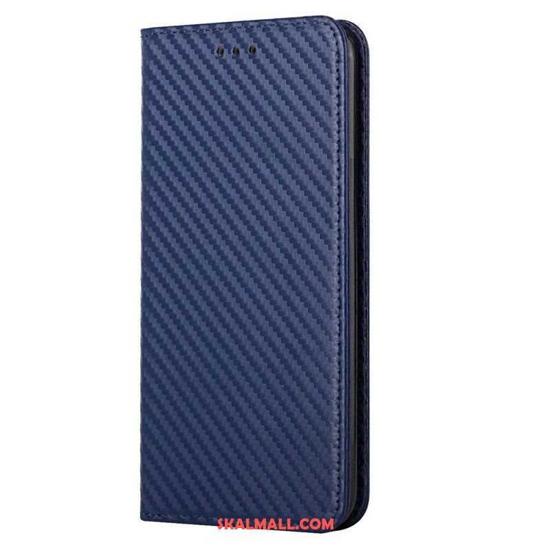 Folio-fodral Samsung Galaxy S23 Plus 5G Med Kedjar Läderfodral Strappy Carbon Fiber Style