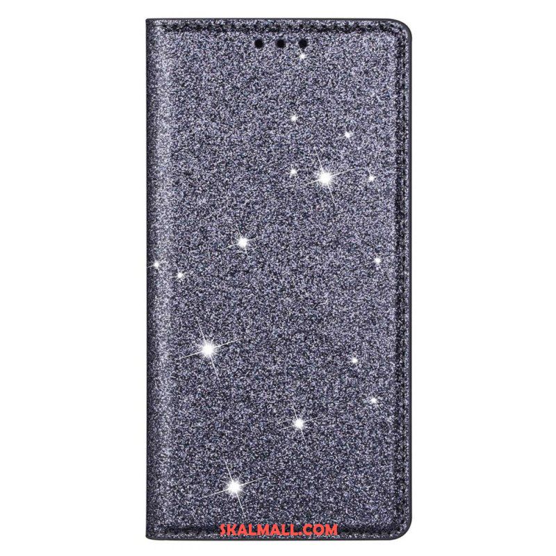Folio-fodral Samsung Galaxy S23 Ultra 5G Läderfodral Paljettstil