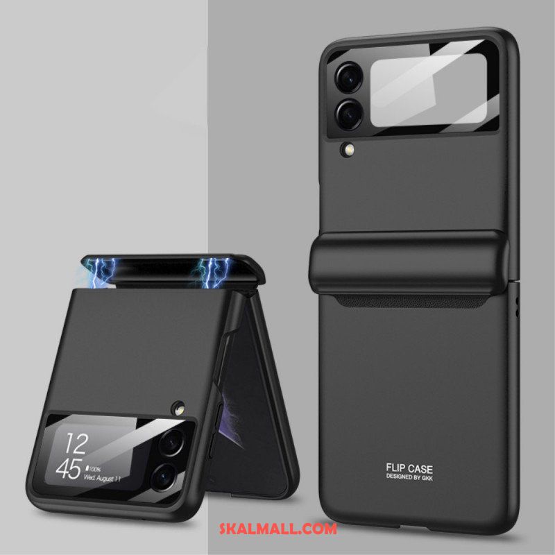 Folio-fodral Skal Samsung Galaxy Z Flip 3 5G Läderfodral Gkk Magnetiskt Gångjärn