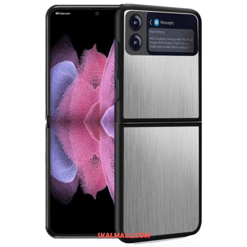 Folio-fodral Skal Samsung Galaxy Z Flip 3 5G Läderfodral Rostfritt Borstad