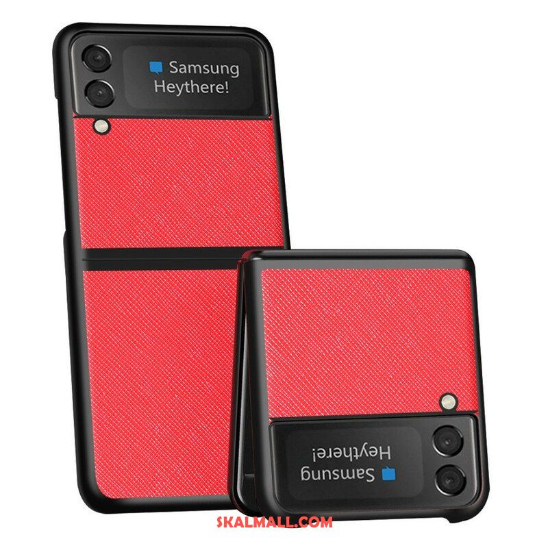 Folio-fodral Skal Samsung Galaxy Z Flip 3 5G Läderfodral Texturerat Konstläder