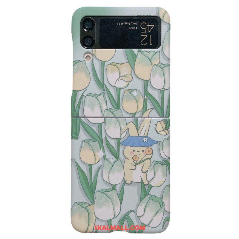 Folio-fodral Skal Samsung Galaxy Z Flip 4 Läderfodral Blommor