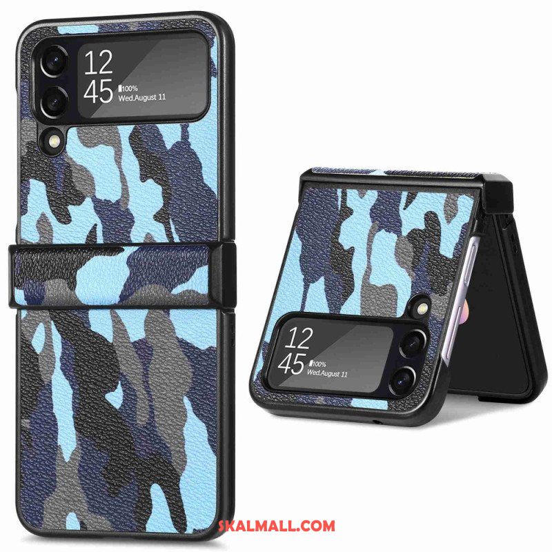 Folio-fodral Skal Samsung Galaxy Z Flip 4 Läderfodral Militärt Kamouflage