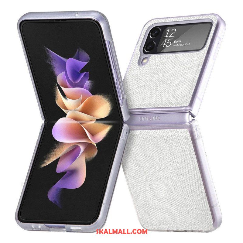 Folio-fodral Skal Samsung Galaxy Z Flip 4 Läderfodral Snake Style På Klar Silikon