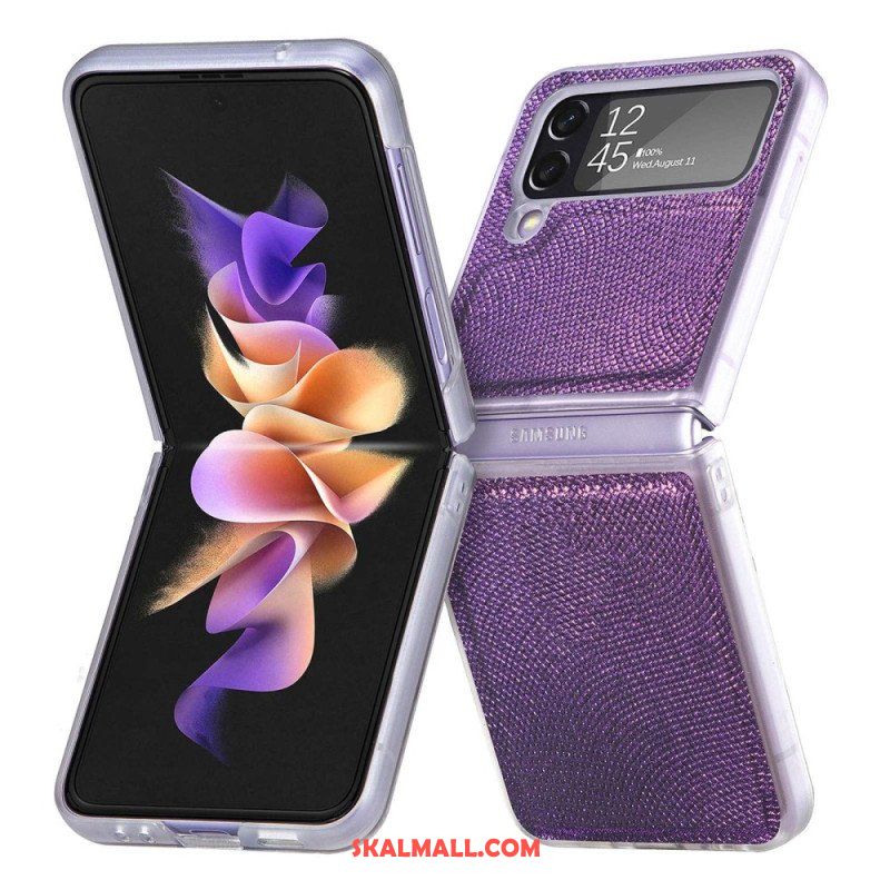 Folio-fodral Skal Samsung Galaxy Z Flip 4 Läderfodral Snake Style På Klar Silikon