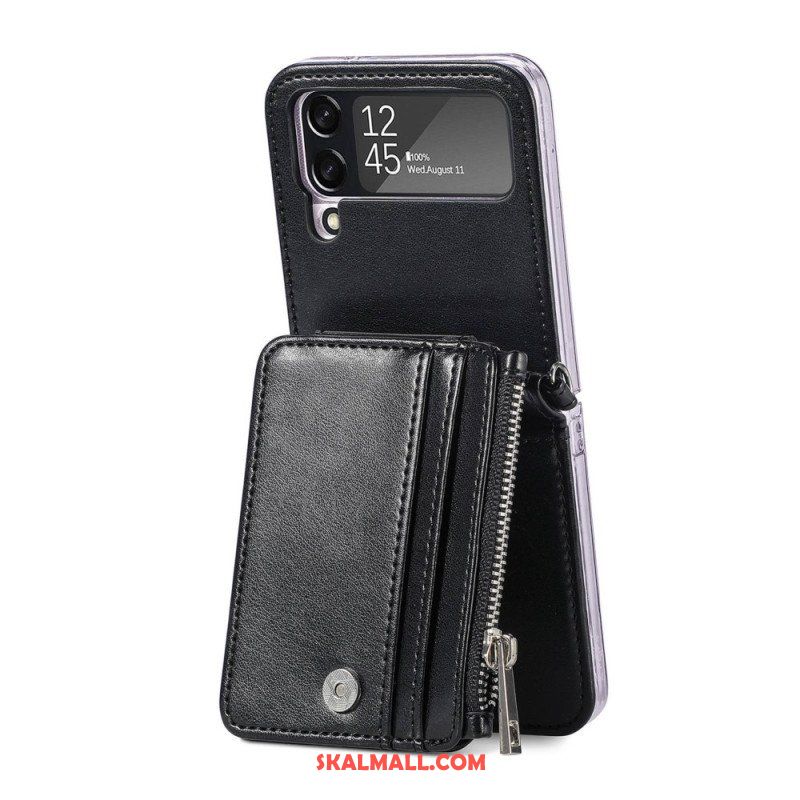 Folio-fodral Skal Samsung Galaxy Z Flip 4 Plånboksfodral Läderfodral Plånbok Med Axelrem