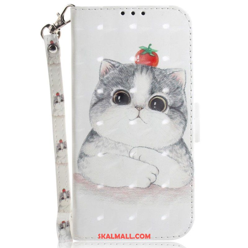 Folio-fodral Xiaomi 12 / 12X Med Kedjar Thong Grafisk Katt