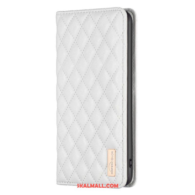 Folio-fodral Xiaomi 12 Lite Läderfodral Quiltad Binfen Färg