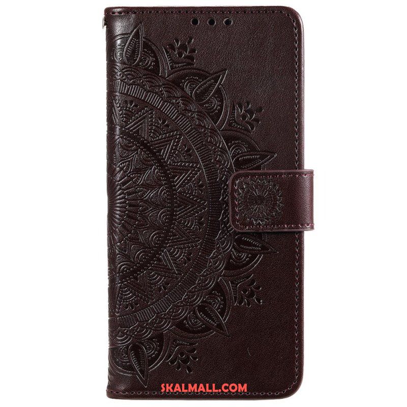 Folio-fodral Xiaomi 12 Pro Med Kedjar Strappy Sun Mandala