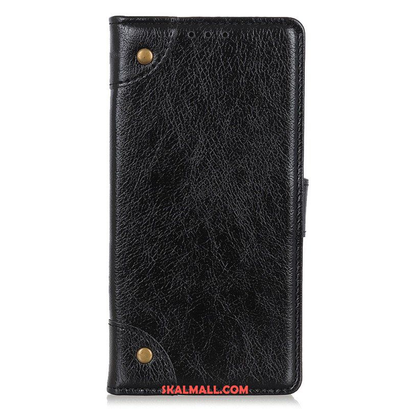 Folio-fodral Xiaomi 13 Pro Stil Nappa Läder Vintage Nitar