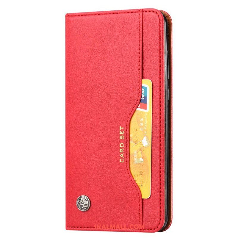 Folio-fodral Xiaomi Redmi Note 10 / 10S Läderfodral Korthållare I Konstläder