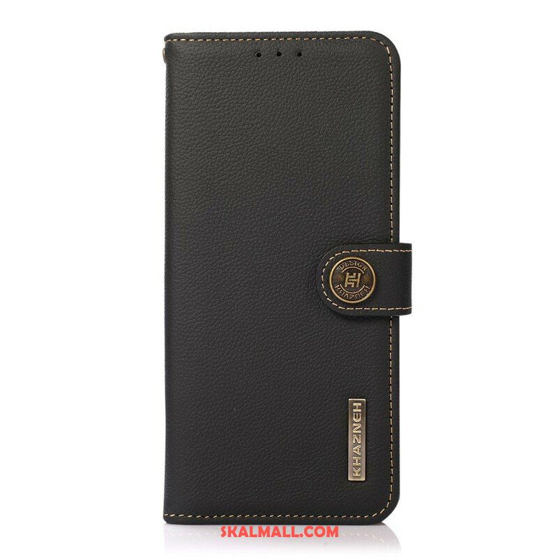 Folio-fodral Xiaomi Redmi Note 10 5G Khazneh Rfid Äkta Läder