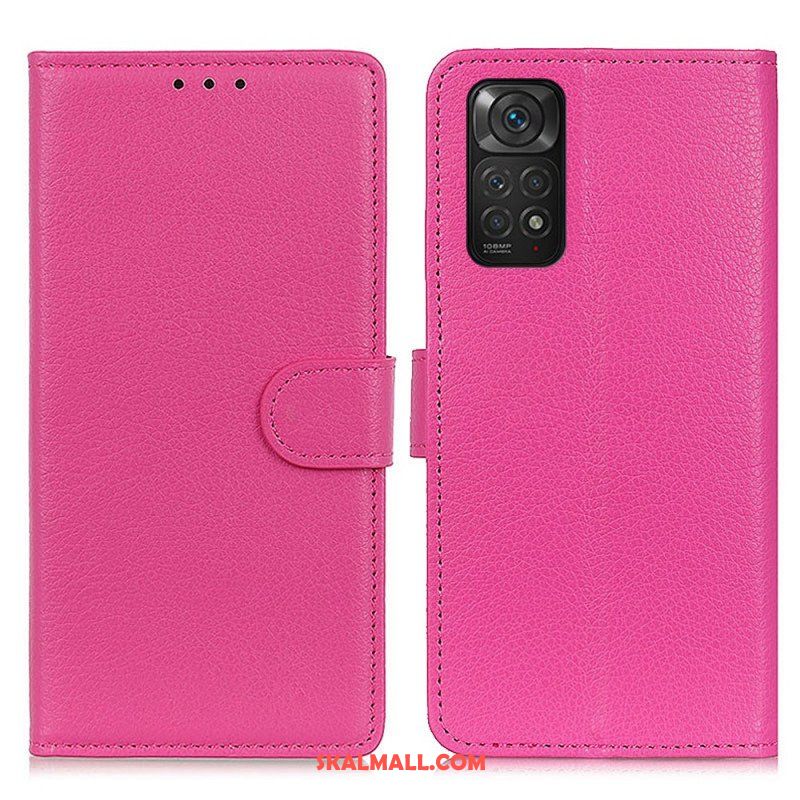 Folio-fodral Xiaomi Redmi Note 11 / 11S Traditionellt Litchi