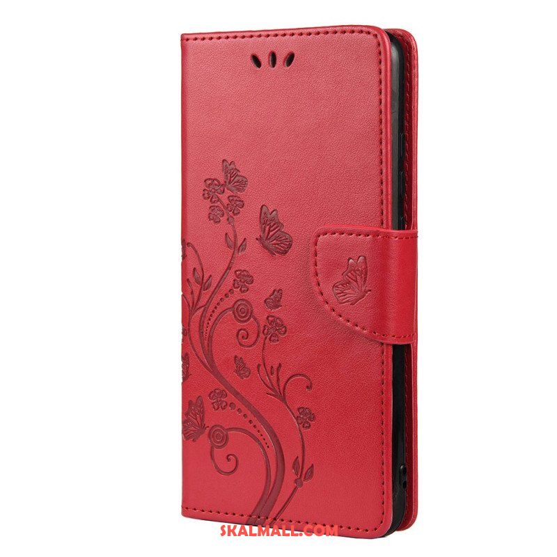 Folio-fodral Xiaomi Redmi Note 11 Pro Plus 5G Fjärilar Och Blommor