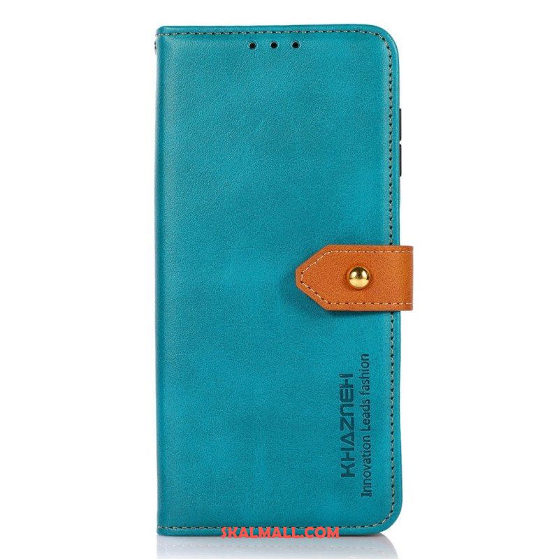Folio-fodral Xiaomi Redmi Note 12 Pro Plus Tvåfärgat Guldlås Khazneh