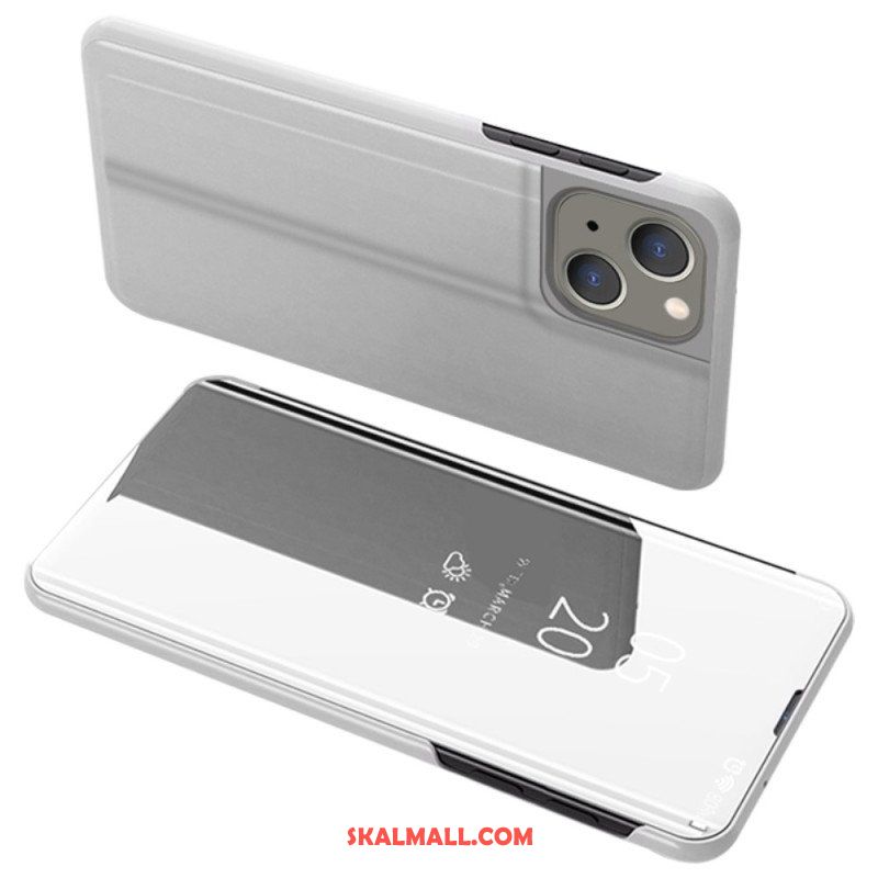 Folio-fodral iPhone 14 Plus Läderfodral Spegel