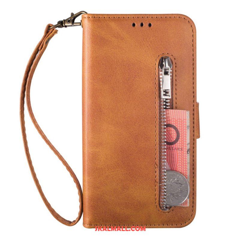 Folio-fodral iPhone 14 Pro Med Kedjar Lanyard Myntväska