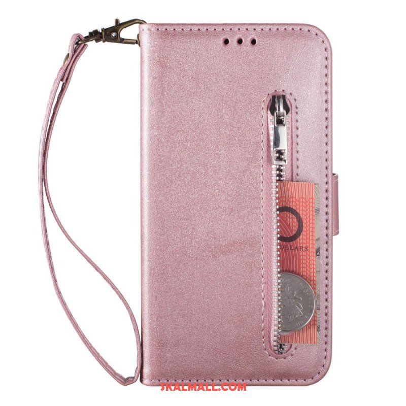 Folio-fodral iPhone 14 Pro Med Kedjar Lanyard Myntväska