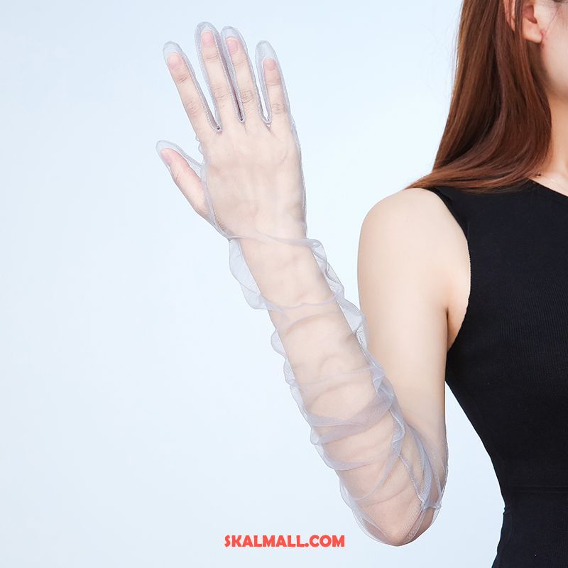 Handskar Dam Solid Färg Transparent Vår Kvinna Mode Billig
