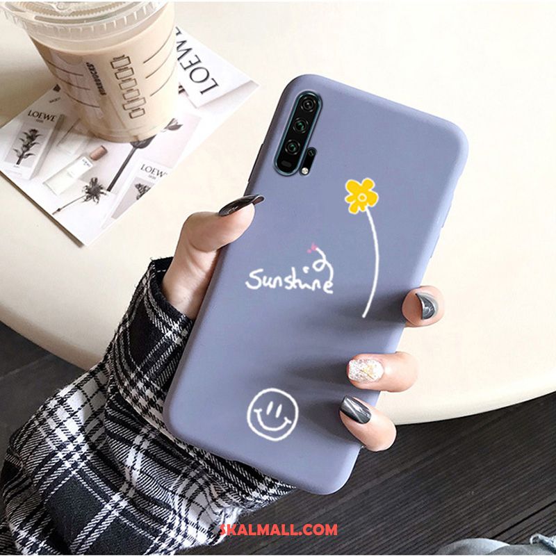 Honor 20 Pro Skal Nubuck Purpur Mjuk Mobil Telefon All Inclusive Fodral Rea