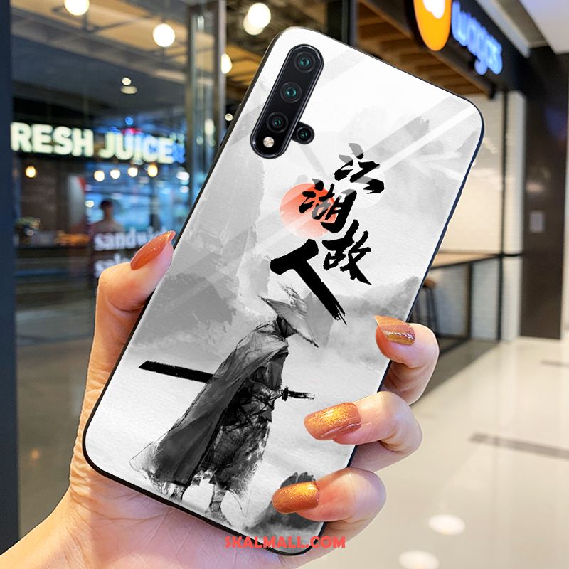 Honor 20 Skal Mobil Telefon Glas Fallskydd Vit Ungdom Rea