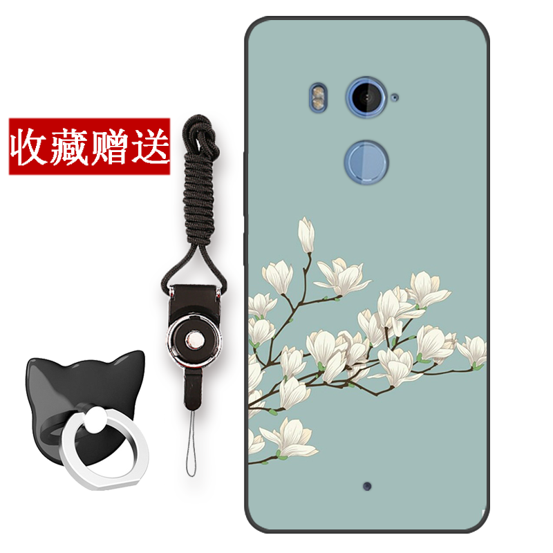 Htc U11+ Skal Rosa Retro Silikon All Inclusive Kinesisk Stil Fodral Billig