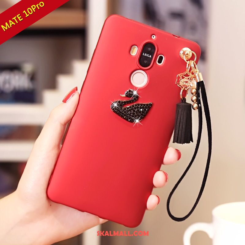 Huawei Mate 10 Pro Skal Mjuk Mobil Telefon Röd Med Strass Fodral Köpa