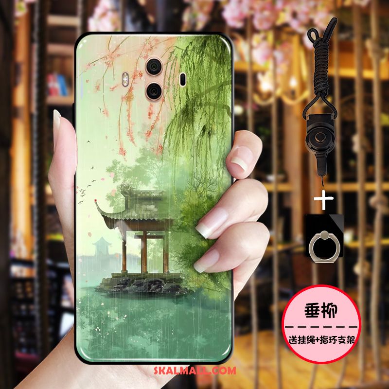 Huawei Mate 10 Skal Grön Nubuck Skydd Retro Mobil Telefon På Nätet