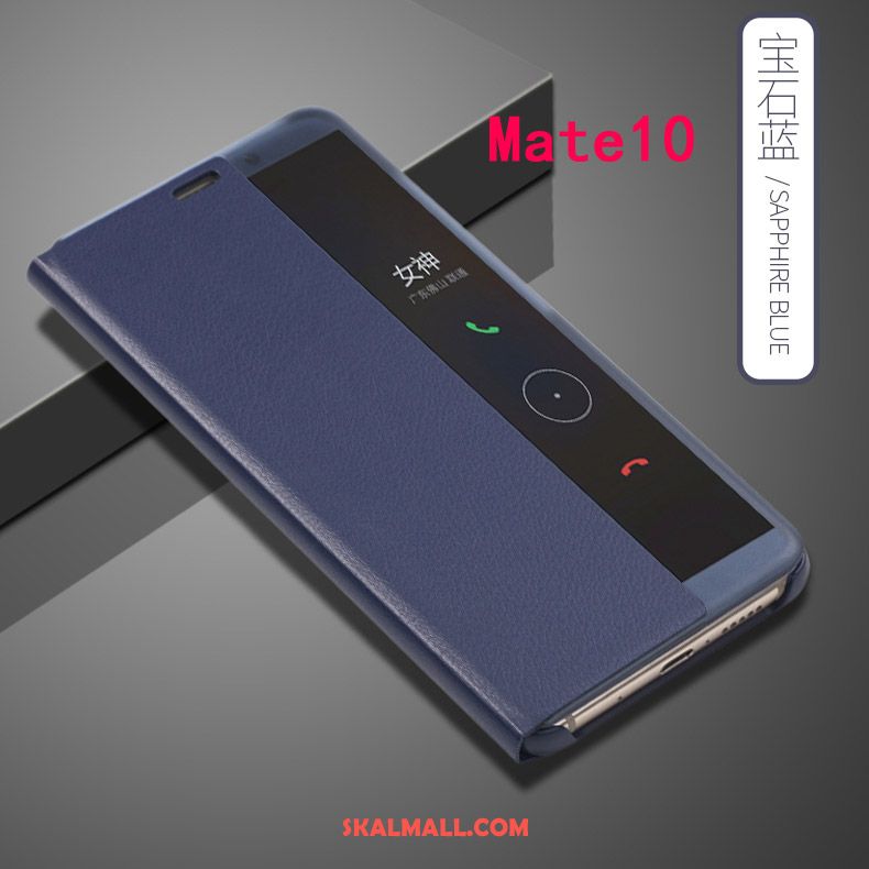 Huawei Mate 10 Skal Läder Mobil Telefon Härdning Täcka Fallskydd Fodral Billigt