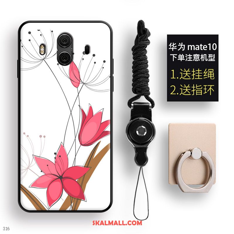 Huawei Mate 10 Skal Mjuk Hängande Nacke Vit Mobil Telefon Målade Online